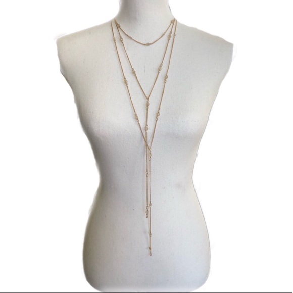 🆕 Express | Double “Y” Gold Necklace - Picture 2 of 5
